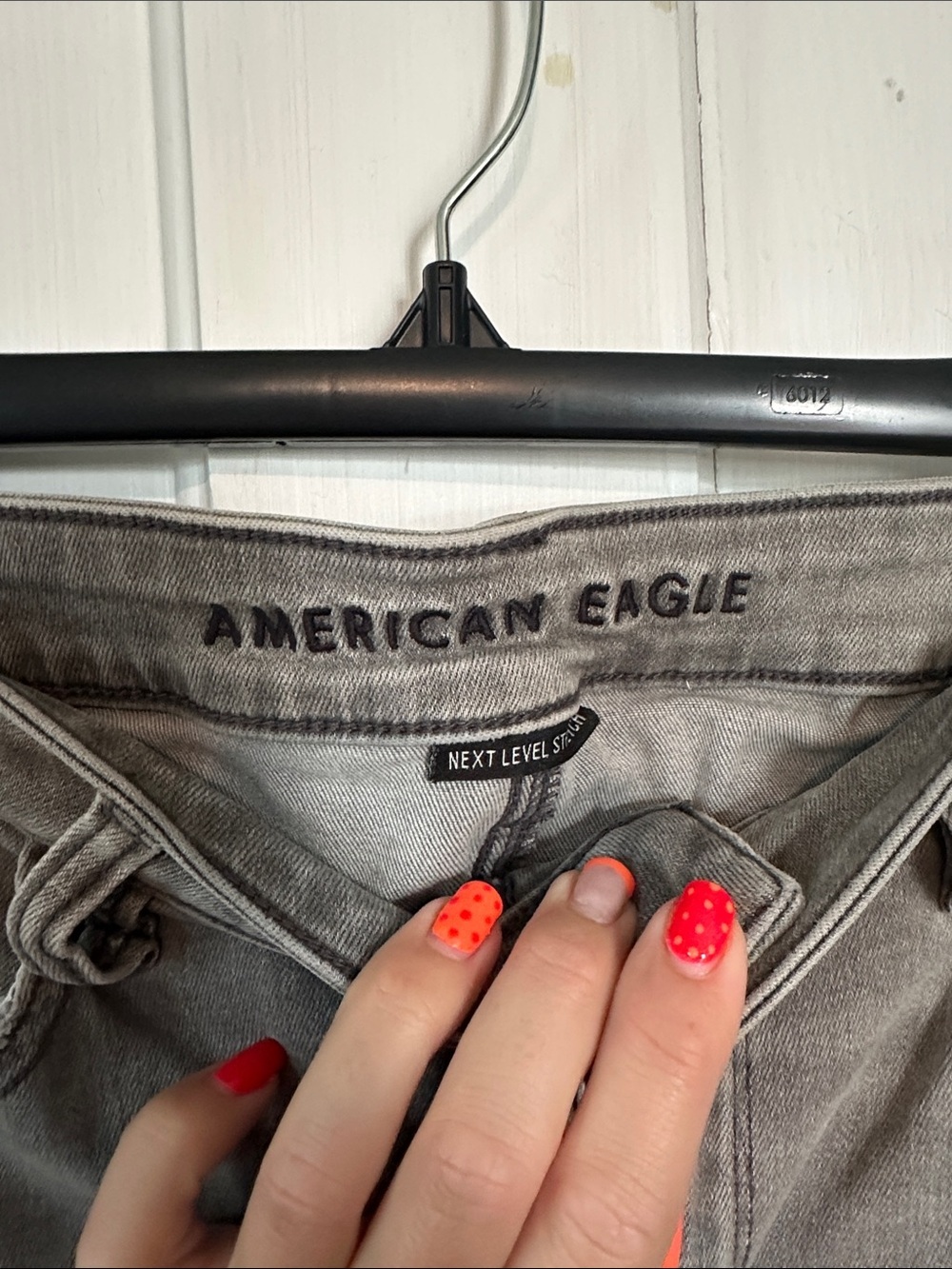 American Eagle grey hi rise Jeggings women’s size 8 - Picture 4 of 7